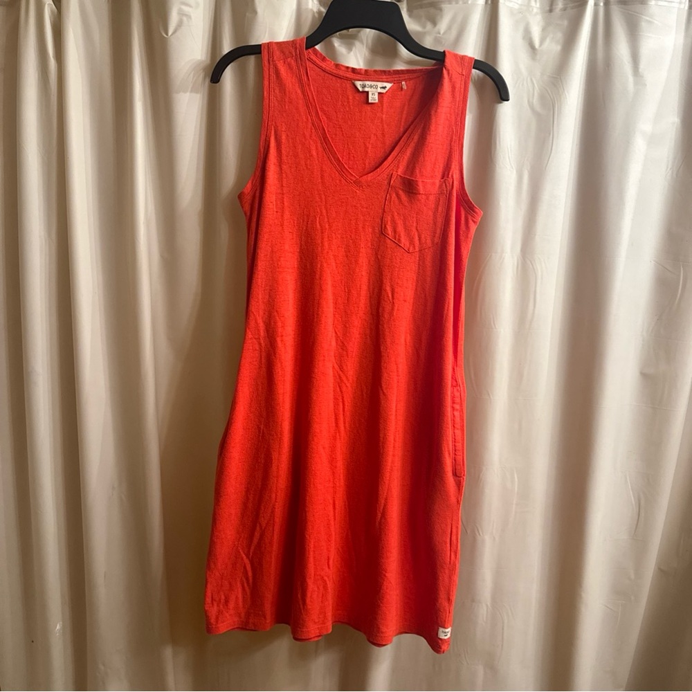 Toad&Co Bright Orange V-Neck Knit Top